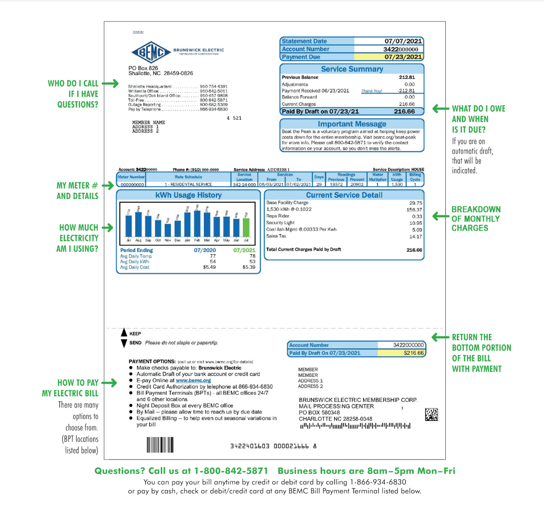 Understanding My Bill